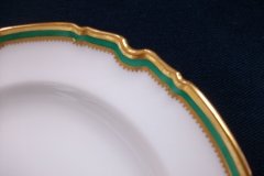 SPODE #Y939 GREEN TRIM- BREAD & BUTTER PLATE  ..... http://jaapiesfinechinastore.com