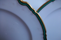 SPODE #Y939 GREEN TRIM-  DINNER PLATE  ..... https://www.jaapiesfinechinastore.com