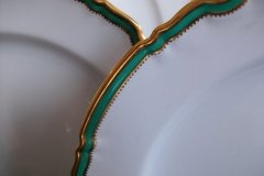 SPODE #Y939 GREEN TRIM-  DINNER PLATE  ..... http://jaapiesfinechinastore.com