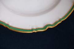 SPODE #Y939 GREEN TRIM-  DINNER PLATE  ..... https://www.jaapiesfinechinastore.com