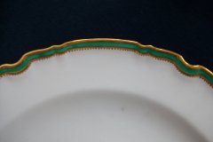 SPODE #Y939 GREEN TRIM-  DINNER PLATE  ..... http://jaapiesfinechinastore.com