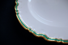 SPODE #Y939 GREEN TRIM-  DINNER PLATE  ..... https://www.jaapiesfinechinastore.com