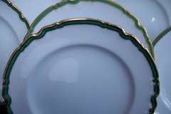 SPODE #Y939 GREEN TRIM- LUNCH PLATE  ..... http://jaapiesfinechinastore.com