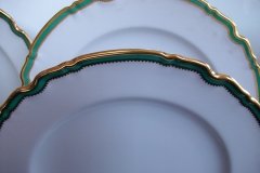 SPODE #Y939 GREEN TRIM- LUNCH PLATE  ..... http://jaapiesfinechinastore.com