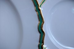 SPODE #Y939 GREEN TRIM- LUNCH PLATE  ..... http://jaapiesfinechinastore.com