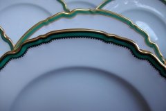 SPODE #Y939 GREEN TRIM- LUNCH PLATE  ..... http://jaapiesfinechinastore.com
