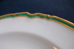 SPODE #Y939 GREEN TRIM- LUNCH PLATE  ..... http://jaapiesfinechinastore.com