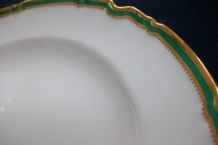 SPODE #Y939 GREEN TRIM- LUNCH PLATE  ..... https://www.jaapiesfinechinastore.com