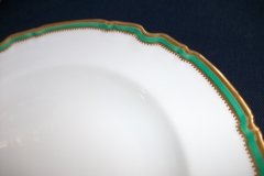 SPODE #Y939 GREEN TRIM- LUNCH PLATE  ..... http://jaapiesfinechinastore.com