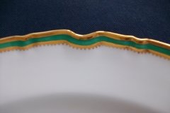 SPODE #Y939 GREEN TRIM- LUNCH PLATE  ..... http://jaapiesfinechinastore.com
