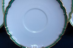 SPODE #Y939 GREEN TRIM-  SAUCER  for  SOUP BOWL  ..... http://jaapiesfinechinastore.com