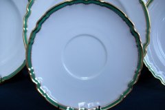 SPODE #Y939 GREEN TRIM-  SAUCER  for  SOUP BOWL  ..... http://jaapiesfinechinastore.com