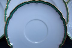 SPODE #Y939 GREEN TRIM-  SAUCER  for  SOUP BOWL  ..... http://jaapiesfinechinastore.com