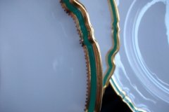 SPODE #Y939 GREEN TRIM-  SAUCER  for  SOUP BOWL  ..... http://jaapiesfinechinastore.com