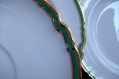 SPODE #Y939 GREEN TRIM-  SAUCER  for  SOUP BOWL  ..... http://jaapiesfinechinastore.com