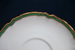 SPODE #Y939 GREEN TRIM-  SAUCER  for  SOUP BOWL  ..... http://jaapiesfinechinastore.com