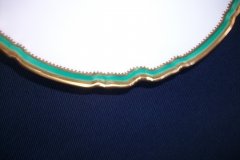 SPODE #Y939 GREEN TRIM-  SAUCER  for  SOUP BOWL  ..... http://jaapiesfinechinastore.com