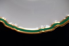 SPODE #Y939 GREEN TRIM-  SAUCER  for  SOUP BOWL  ..... http://jaapiesfinechinastore.com