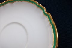 SPODE #Y939 GREEN TRIM-  SAUCER  for  SOUP BOWL  ..... http://jaapiesfinechinastore.com