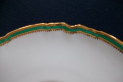 SPODE Y939 GREEN TRIM- SAUCER (FOR CREAM SOUP BOWL)