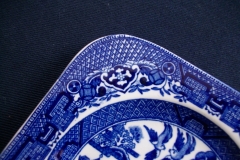 STAFFORDSHIRE BLUE WILLOW- SANDWICH TRAY & PLATES   .....   https://www.jaapiesfinechinastore.com