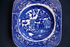 STAFFORDSHIRE BLUE WILLOW- SANDWICH TRAY & PLATES   .....   http://jaapiesfinechinastore.com