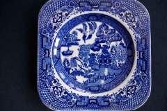 STAFFORDSHIRE BLUE WILLOW- SANDWICH TRAY & PLATES   .....   https://www.jaapiesfinechinastore.com