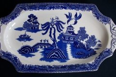 STAFFORDSHIRE BLUE WILLOW- SANDWICH TRAY & PLATES   .....   http://jaapiesfinechinastore.com