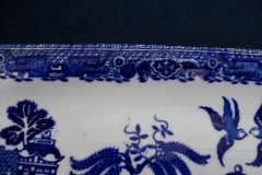 STAFFORDSHIRE BLUE WILLOW- SANDWICH TRAY & PLATES   .....   http://jaapiesfinechinastore.com