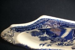 STAFFORDSHIRE BLUE WILLOW- SANDWICH TRAY & PLATES   .....   http://jaapiesfinechinastore.com