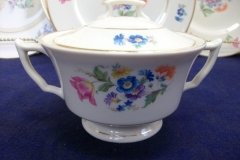 SYRACUSE ABERDEEN ABE1 DRESDEN FLOWERS-  COVERED SUGAR BOWL   ..... http://jaapiesfinechinastore.com