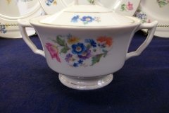 SYRACUSE ABERDEEN ABE1 DRESDEN FLOWERS-  COVERED SUGAR BOWL   ..... http://jaapiesfinechinastore.com