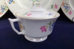 SYRACUSE ABERDEEN ABE1 DRESDEN FLOWERS-  COVERED SUGAR BOWL   ..... http://jaapiesfinechinastore.com