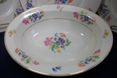 SYRACUSE ABERDEEN ABE1 DRESDEN FLOWERS-  OVAL OPEN SERVING BOWL   ..... http://jaapiesfinechinastore.com