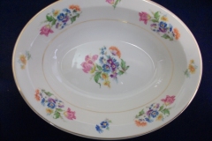 SYRACUSE ABERDEEN ABE1 DRESDEN FLOWERS-  OVAL OPEN SERVING BOWL   ..... https://www.jaapiesfinechinastore.com