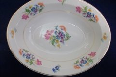 SYRACUSE ABERDEEN ABE1 DRESDEN FLOWERS-  OVAL OPEN SERVING BOWL   ..... http://jaapiesfinechinastore.com
