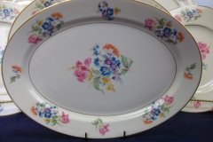 SYRACUSE ABERDEEN ABE1 DRESDEN FLOWERS-  OVAL  SERVING PLATTER  12"   ..... http://jaapiesfinechinastore.com