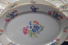 SYRACUSE ABERDEEN ABE1 DRESDEN FLOWERS-  OVAL  SERVING PLATTER  12"   ..... http://jaapiesfinechinastore.com