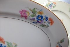 SYRACUSE ABERDEEN ABE1 DRESDEN FLOWERS-  OVAL  SERVING PLATTER  12"   ..... http://jaapiesfinechinastore.com