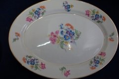 SYRACUSE ABERDEEN ABE1 DRESDEN FLOWERS-  OVAL  SERVING PLATTER  12"   ..... http://jaapiesfinechinastore.com
