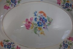 SYRACUSE ABERDEEN ABE1 DRESDEN FLOWERS-  OVAL  SERVING PLATTER  12"   ..... http://jaapiesfinechinastore.com