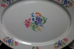 SYRACUSE ABERDEEN ABE1 DRESDEN FLOWERS-  OVAL  SERVING PLATTER  14"   ..... http://jaapiesfinechinastore.com