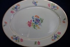 SYRACUSE ABERDEEN ABE1 DRESDEN FLOWERS-  OVAL  SERVING PLATTER  14"   ..... http://jaapiesfinechinastore.com