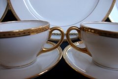 BAWO & DOTTER/ELITE WORKS LAUREL LEAF BAND-  SOUP CUP & SAUCER   ..... http://jaapiesfinechinastore.com