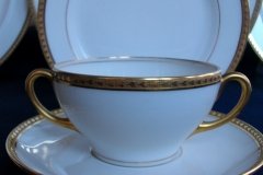 BAWO & DOTTER/ELITE WORKS LAUREL LEAF BAND-  SOUP CUP & SAUCER   ..... http://jaapiesfinechinastore.com