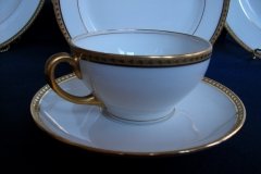 BAWO & DOTTER/ELITE WORKS LAUREL LEAF BAND-  SOUP CUP & SAUCER   ..... http://jaapiesfinechinastore.com