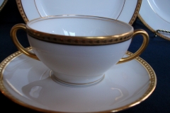 BAWO & DOTTER/ELITE WORKS LAUREL LEAF BAND-  SOUP CUP & SAUCER   ..... https://www.jaapiesfinechinastore.com