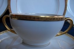 BAWO & DOTTER/ELITE WORKS LAUREL LEAF BAND-  SOUP CUP & SAUCER   ..... http://jaapiesfinechinastore.com