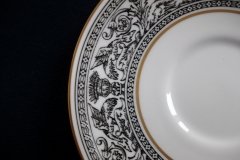 WEDGWOOD FLORENTINE BLACK- CUP & SAUCER