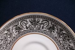 WEDGWOOD FLORENTINE BLACK- CUP & SAUCER